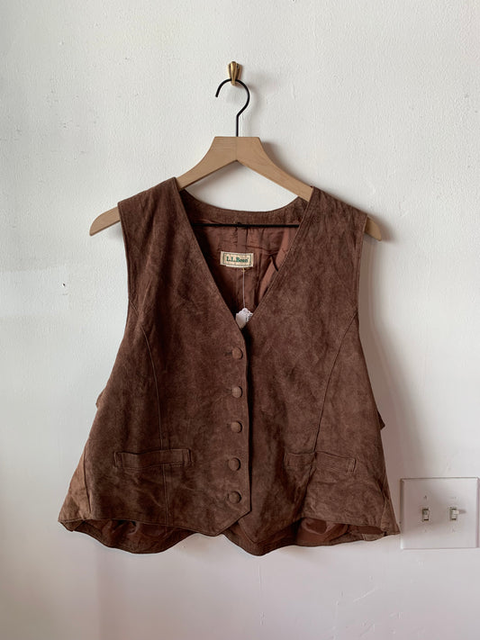Vintage Suede Leather L.L. Bean Vest