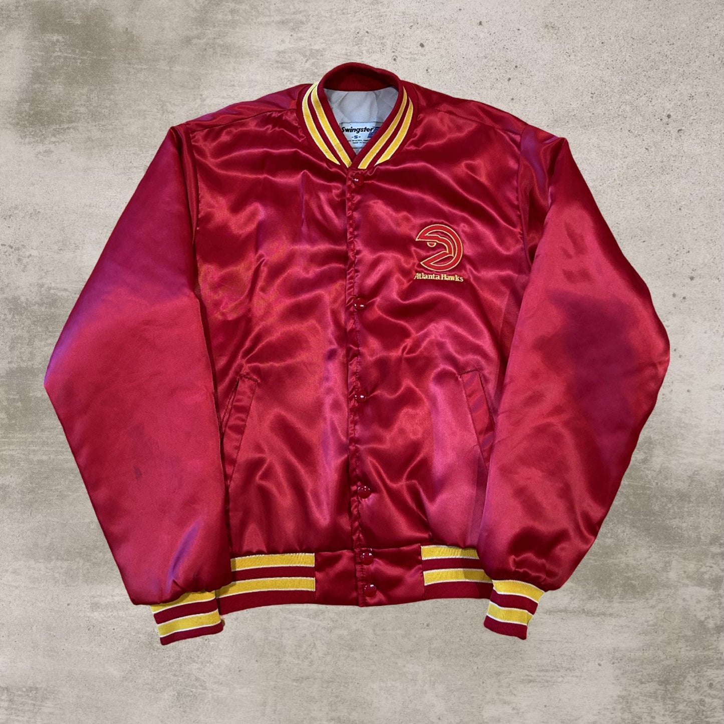 Vintage 80s Atlanta Hawks Bomber Jacket