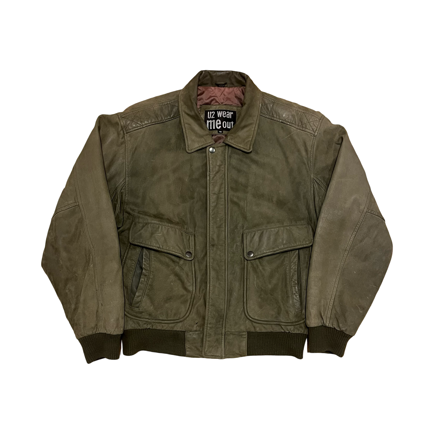 Vintage Olive Green Flight Jacket