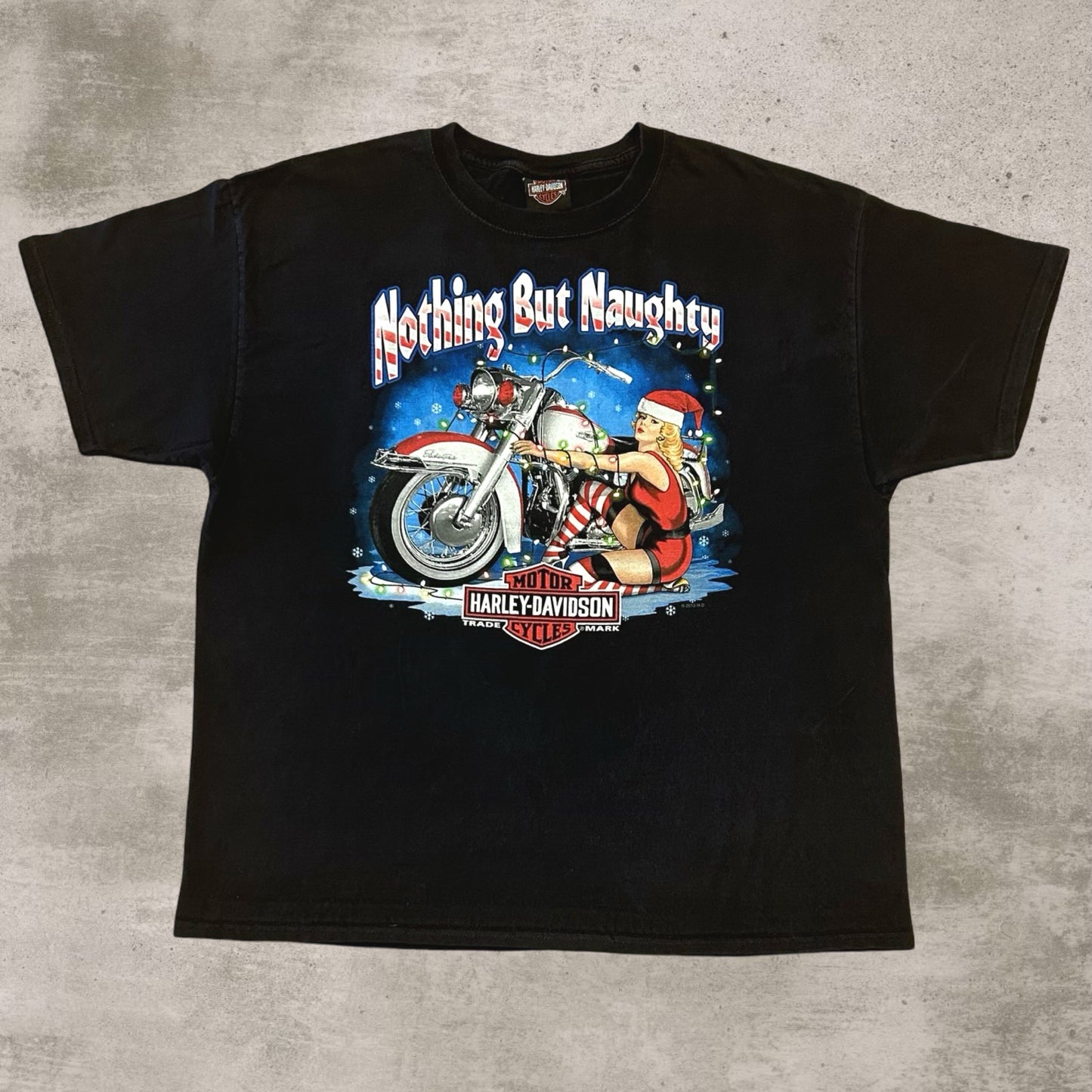 Harley Davidson Naughty Christmas T-Shirt